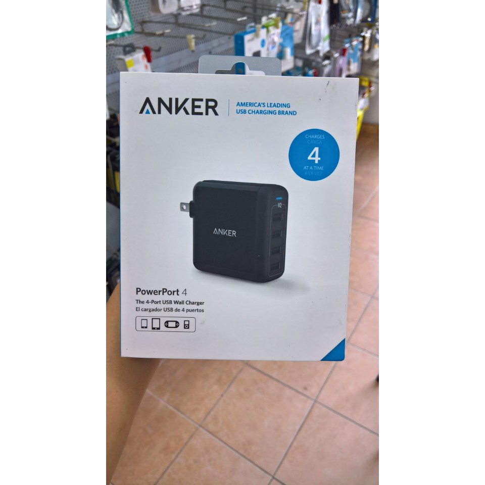 Sạc Anker PowerPort 4 40W 4 cổng A2142 - bảo hành chính hãng 15 tháng