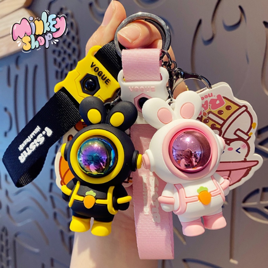Móc Khóa Đẹp Hình Thỏ Phi Hành Gia Dễ Thương phụ kiện Túi Xách -Minkey