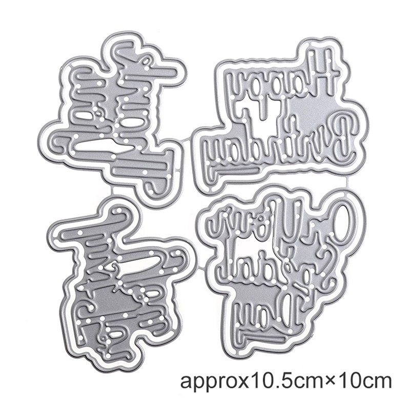 Bộ 4 Khuôn Cắt Hình 4 Chữ Cái Dùng Làm Thẻ Scrapbook