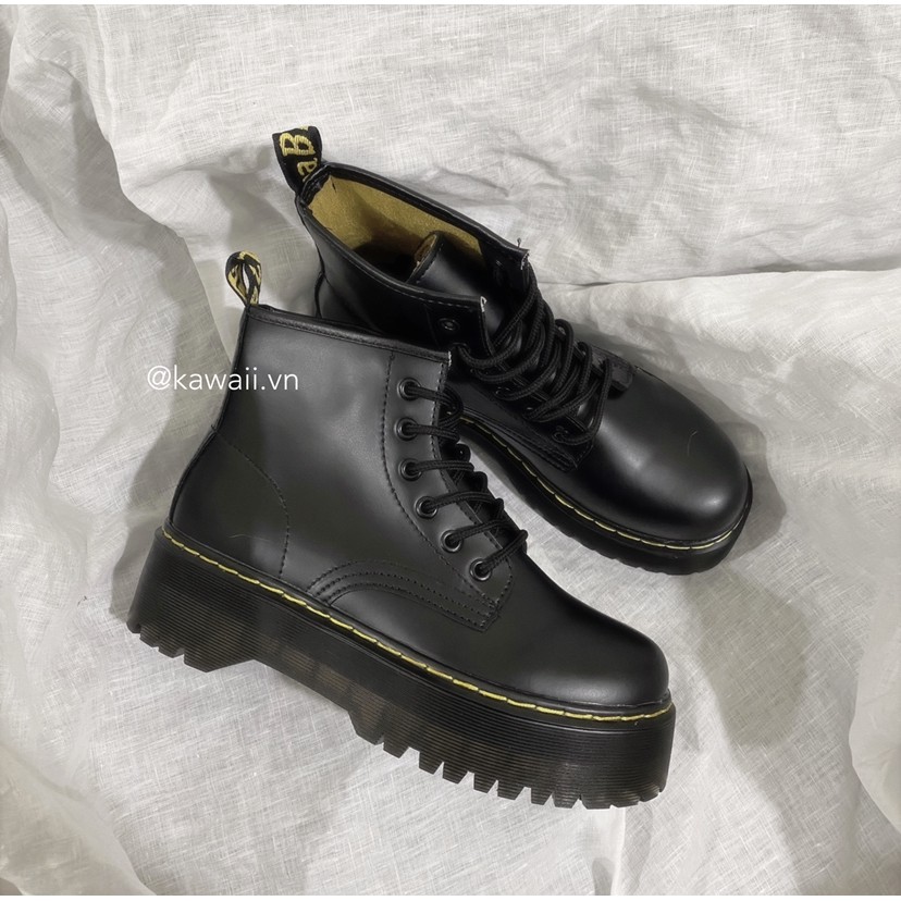 [Có sẵn] HIGH BOOTS (Phiên bản Đen &amp; Trắng ) - CỔ CAO ĐẾ DÀY 5CM CAO CẤP ( Ảnh thật shop tự chụp )