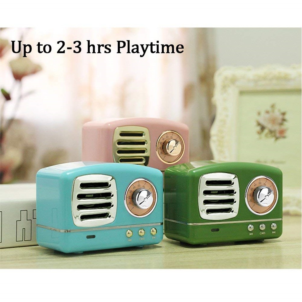 HM-11Bluetooth Speakers Portable Vintage Wireless Speaker with Built-in Mic