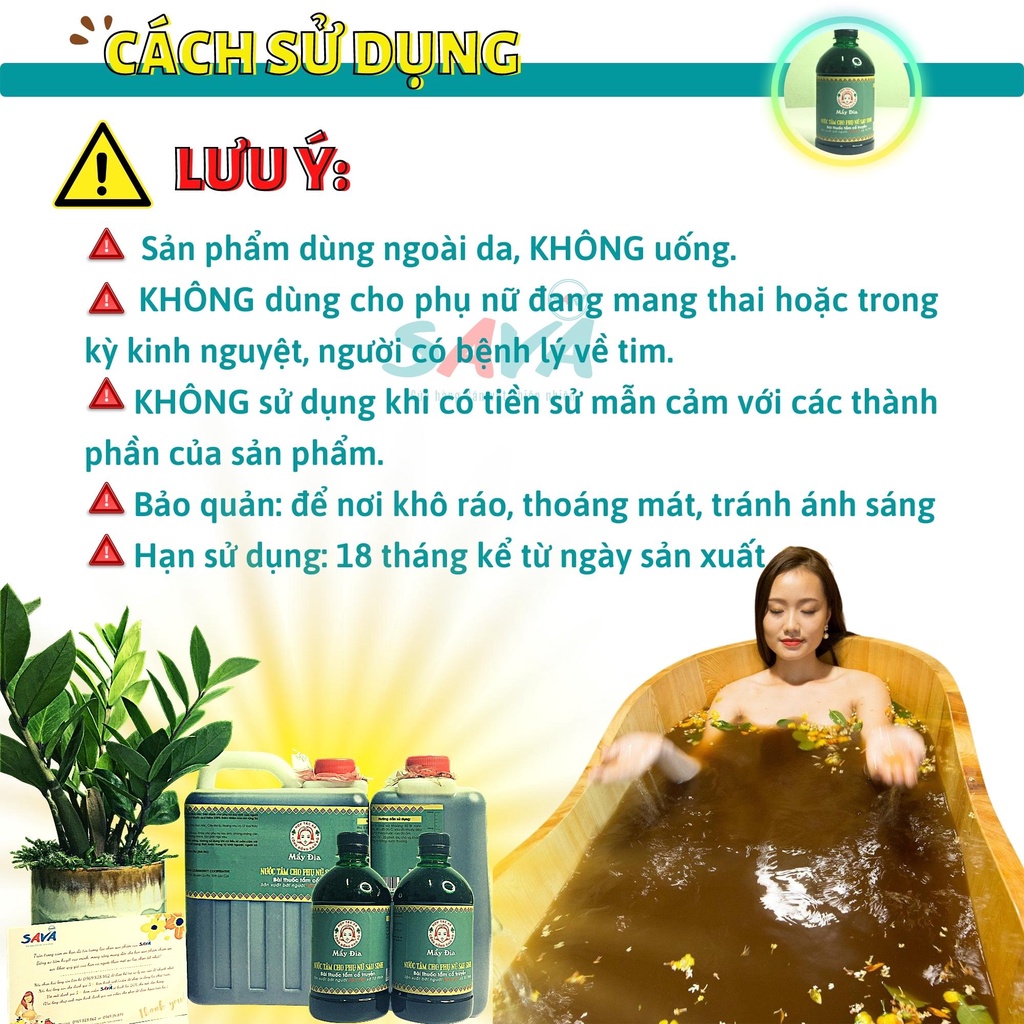 Nước tắm thảo dược Dao Đỏ sau sinh phục hồi sức khỏe phụ nữ sau sinh hiệu quả 100% tiện dụng chai 500ml