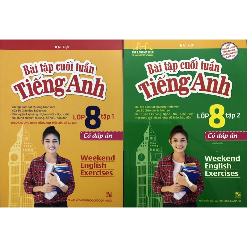 Sách - Bài tập cuối tuần tiếng anh lớp 8 (Combo 2 tập)