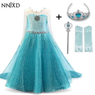 NNJXD Đầm công chúa cho bé gái cosplay dự tiệc có phụ kiện xinh xắn