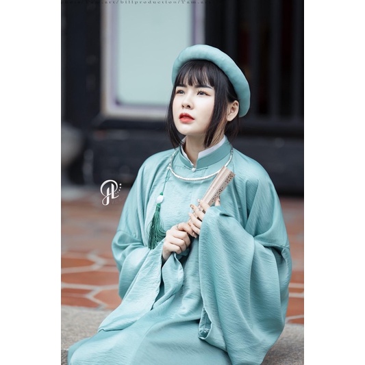 Áo tấc nữ cổ phục Việt Nam, set áo ngũ thân nữ vải lụa ngọc trai cao cấp mặc đi hội sự kiện truyền thống