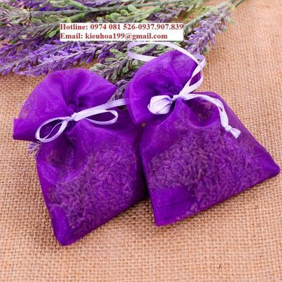 Túi thơm lavender- oải hương treo xe ô tô, nhà ở, tủ quần áo, nhà ở, quà tặng lưu niệm... 80gram