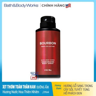 Xịt khử mùi toàn thân nam Bourbon - Bath & Body Works 104g