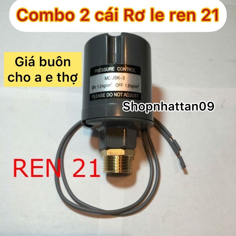 RƠ LE MÁY BƠM TĂNG ÁP (REN NGOÀI 21 mm) - Relay  máy bơm ren đồng