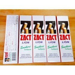 Combo 2 tuýp Kem đánh răng ZACT cho người hút thuốc lá Thái Lan