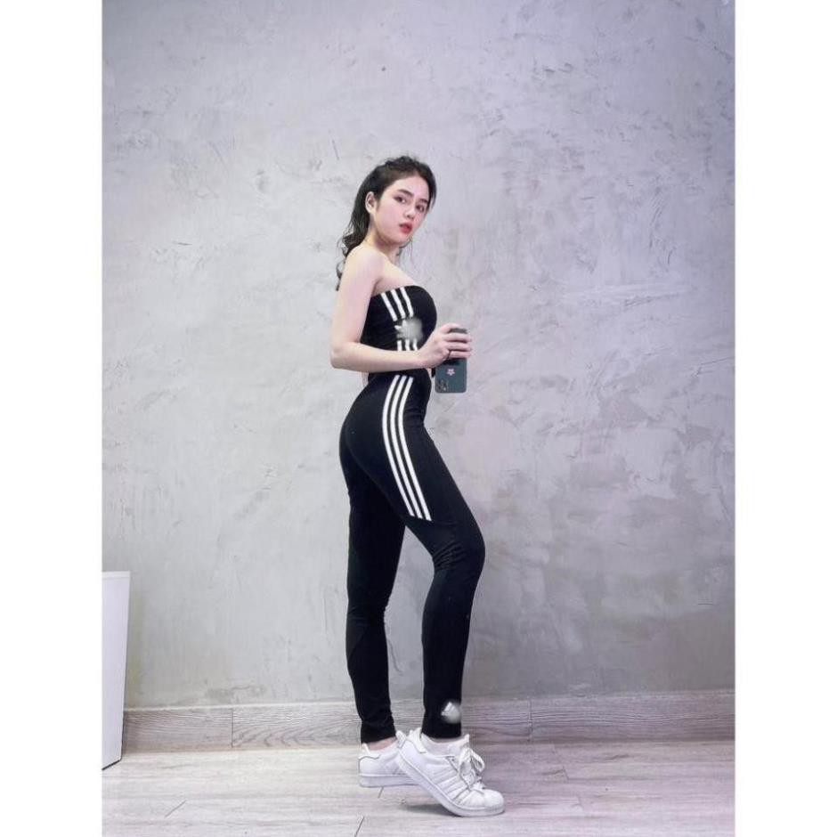 [SPORT] [HOT] Quần Tập Gym Nữ [Legging] Alphaskin Đen 3 Sọc Trắng Ngắn Thiết Kế Mới [ĐỒ TẬP]