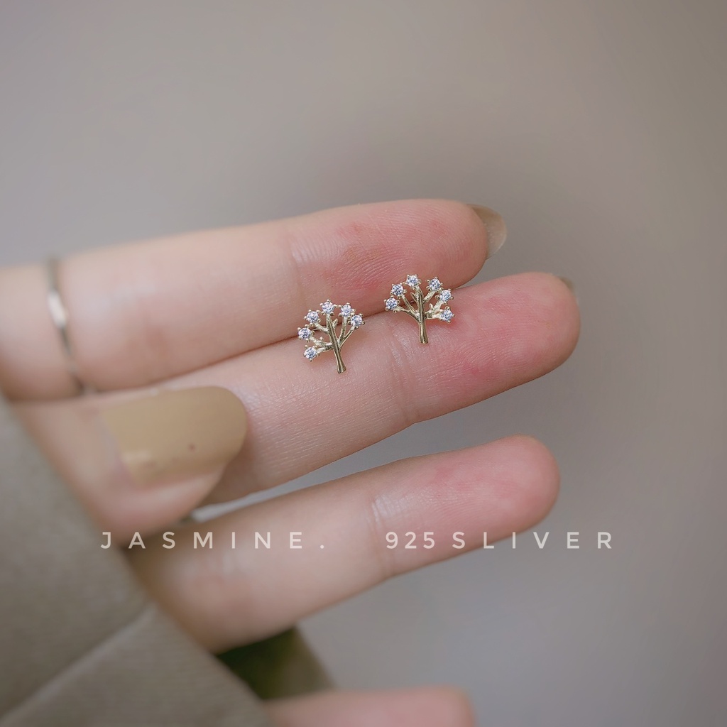 Simply silver silver sterling trees of life sparkling with beautiful earrings, women in the fashion of the earrings