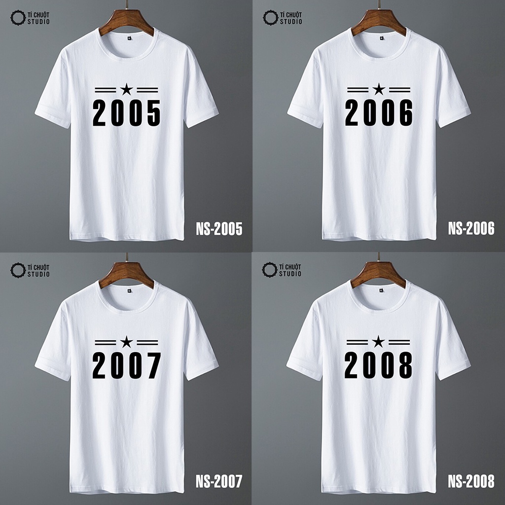 Áo thun năm sinh, áo phông nam nữ tay lỡ form rộng - Tí Chuột Studio