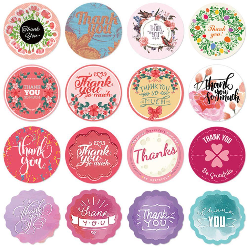 Cuộn 500 Nhãn Dán Tròn 1 &quot;Thank You Trang Trí Quà Tặng Sinh Nhật / Đám Cưới