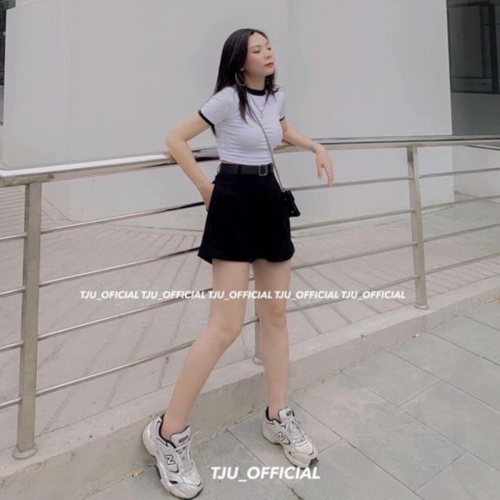 Quần Short Nữ Ống Rộng GenY Có Chun Sau Lưng, Quần Đùi Nữ Chất Vải Tuyết Mưa Co Giản Tốt Mặc Siêu Mát và Thoải Mái | BigBuy360 - bigbuy360.vn