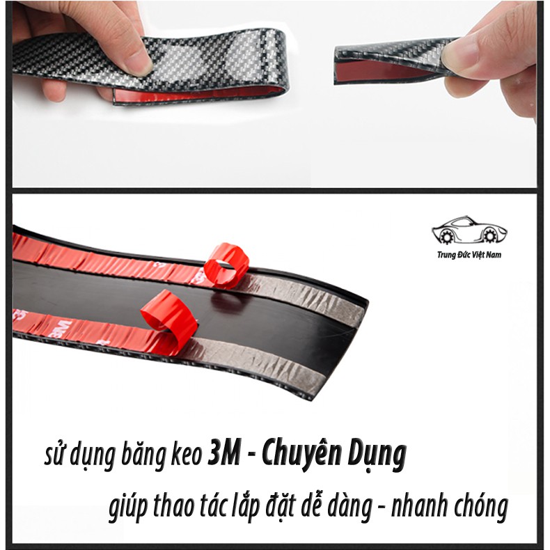 Decal Carbon Dán Xe Ô Tô - Chống Trầy Xước - Rộng 5cm-7cm