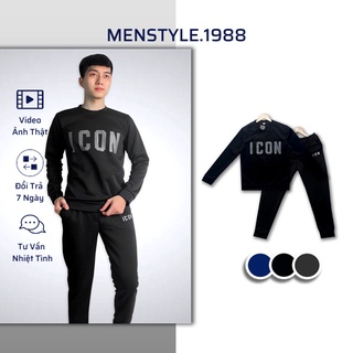 Bộ quần áo, bộ đồ nam thể thao ICON mẫu thu đông 2021 BTT007