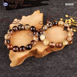 Vòng tay Sừng Phong Thủy- Tâm Linh-Thịnh Vượng Sinh Tài Lộc - Vòng hạt sừng Trâu - HAHANCO - BH609N