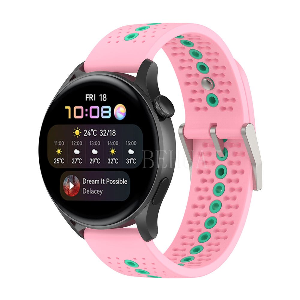 Dây đeo silicon 22mm cho đồng hồ thông minh Huawei Watch 3 3 pro 2 pro GT 3 GT2 46mm