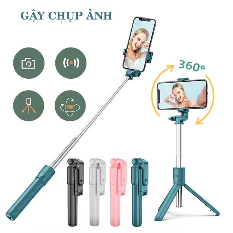 Gậy chụp hình tripod 3 chân livestream xoay 360 độ R1 có remote
