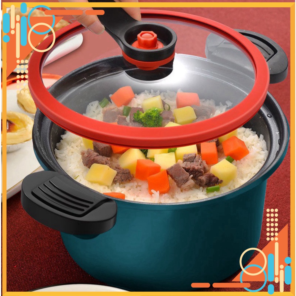 Nồi Áp Suất 24CM 💚Chống Dính Dung Tích 3.5 Lít, Nấu Được Bếp Từ Kiểu Dáng Hàn Quốc XRT