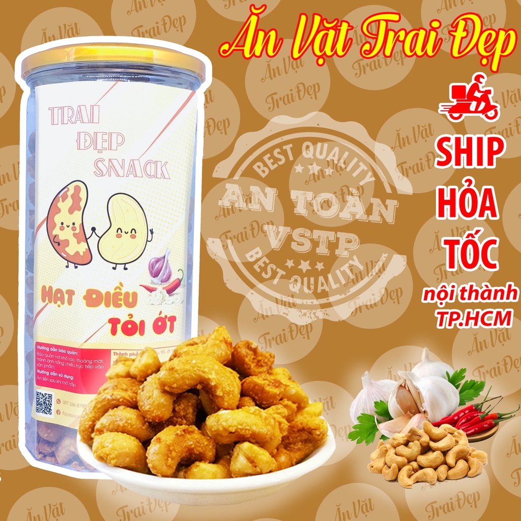 Hạt Điều Tỏi Ớt Trai Đẹp 500G