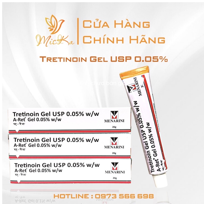 ✅[CHÍNH HÃNG] TRETINOIN ARET USP [Auth-Date mới] Tretinoin 0.1%, 0.05%, 0.025%, GEL GIẢM MỤN, TRẺ HÓA DA