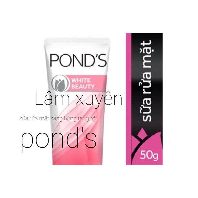 Sữa rửa mặt sạch sâu trắng da POND'S 50G 🍔FREESHIP 🍔 làm sạch da ,bụi bẩn ,bã nhờn ,giúp da căng mịn trắng sáng mịn màng