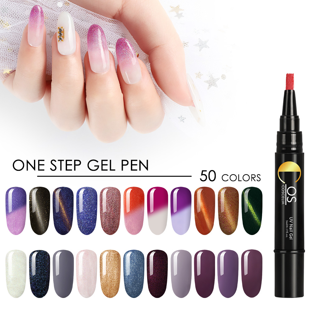 [Hàng mới về] Gel 3 trong 1 trang trí móng tay nghệ thuật trong một bước với 50 màu tùy chọn tiện lợi