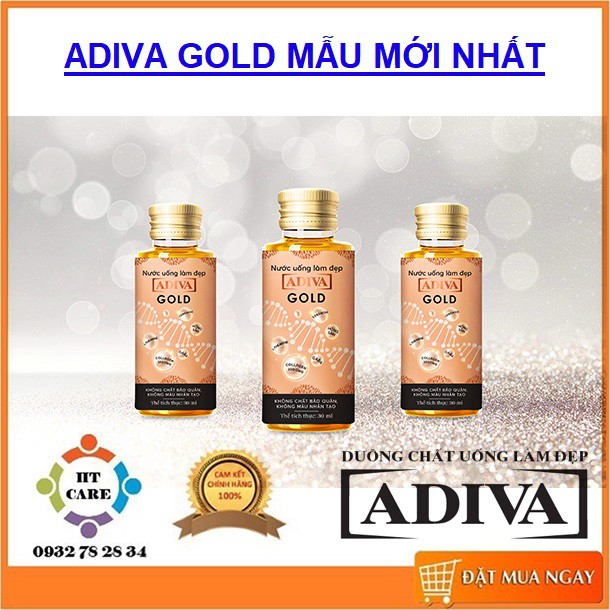 ✅COMBO 2 HỘP COLLAGEN ADIVA GOLD MẪU MỚI NHẤT - 28 LỌ