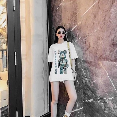 Áo thun nam nữ Gấu Bearbrick chất liệu 100% cotton co dãn 4c mềm mịn thoáng mát AZILA