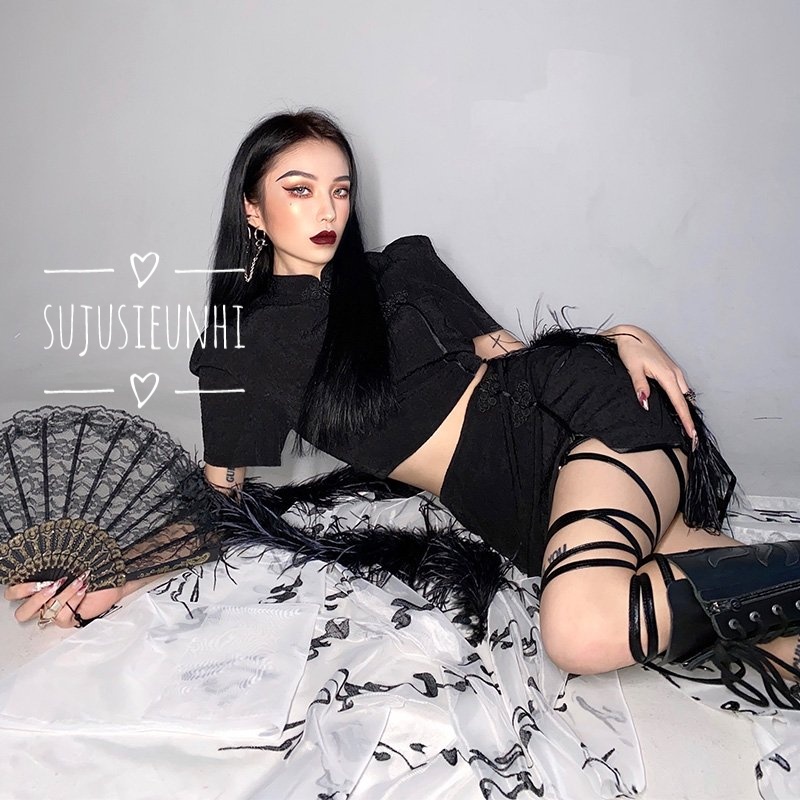 (Có video)3 màu- Quạt ren xòe họa tiết hoa cầm tay tua rua phong cách lolita, phụ kiện chụp ảnh cosplay cổ trang