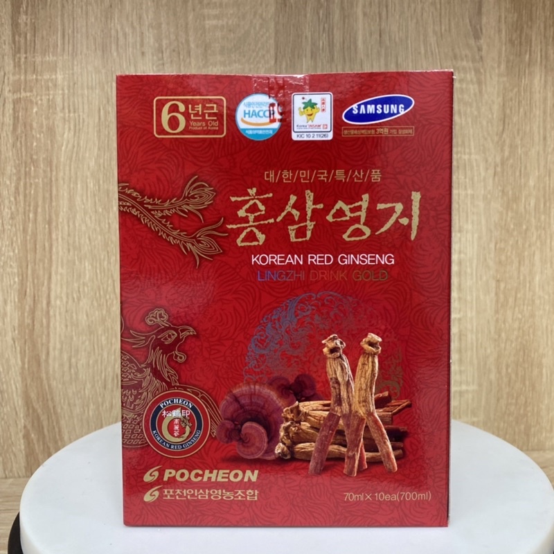 Nước Hồng Sâm Linh Chi Pocheon Hyolim Cao Cấp Chính Hãng Hàn Quốc Hộp 30 Gói X 70ml