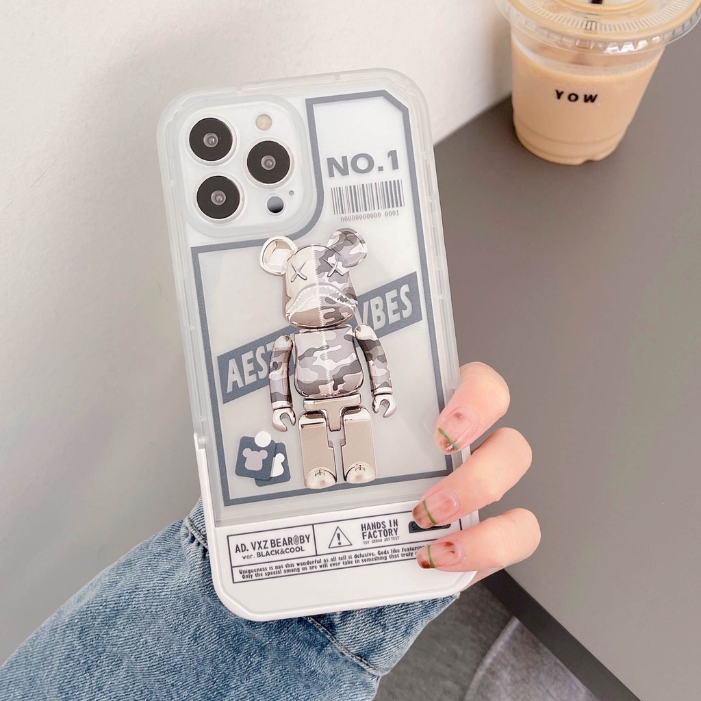 Ốp Điện Thoại Có Giá Đỡ Hình Gấu Cho iphone 13 Pro Max i13 13pro 11ProMax i11 iX XS Max XR 7plus 8plus 12Pro 12 Pro Max