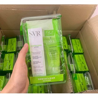 Set Kem Làm Giảm M SVR Sebiaclear Active 40ml và Gel Rửa Mặt Không Xà Phòng Sebiaclear Gel Moussant 55ml