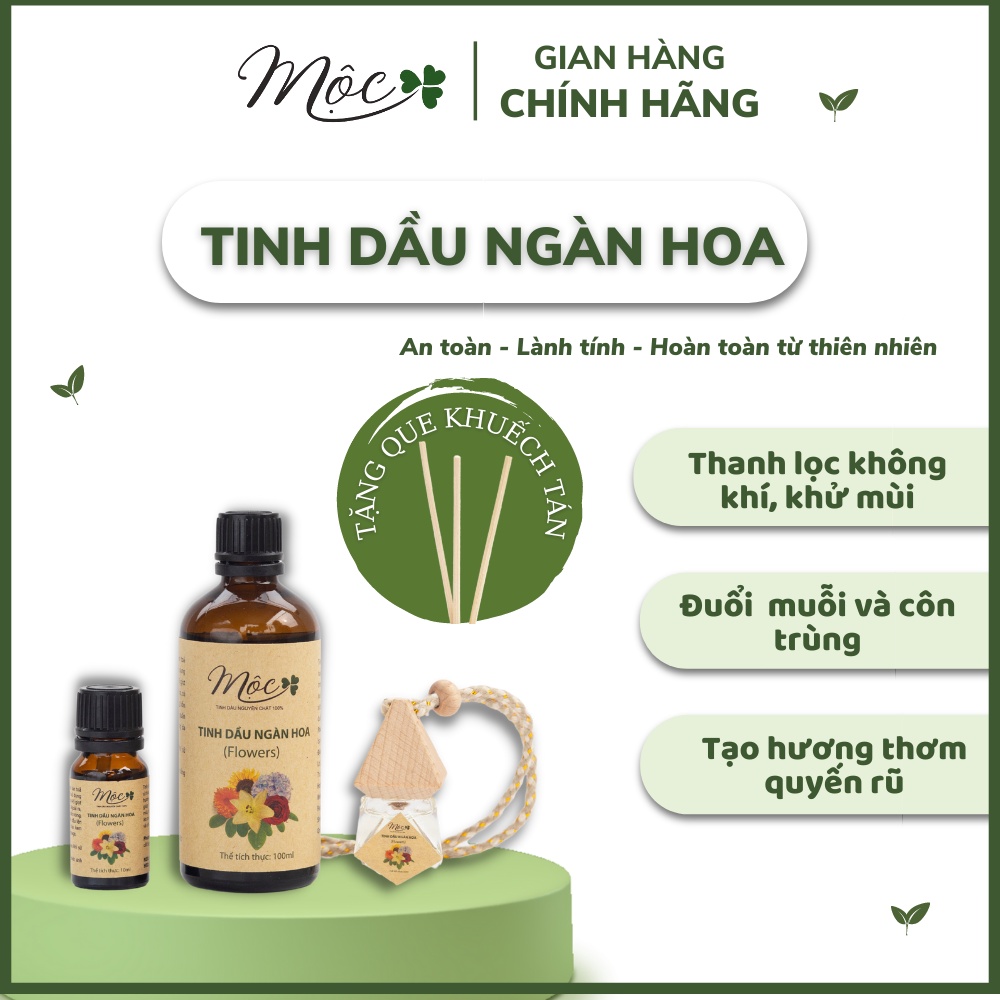 Tinh dầu Ngàn Hoa thiên nhiên nguyên chất MỘC 10ml - 100ml