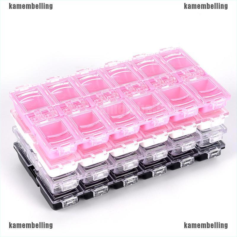 (Hàng Mới Về) Hộp Nhựa 12 Ngăn Đựng Đồ Trang Trí Móng Tay