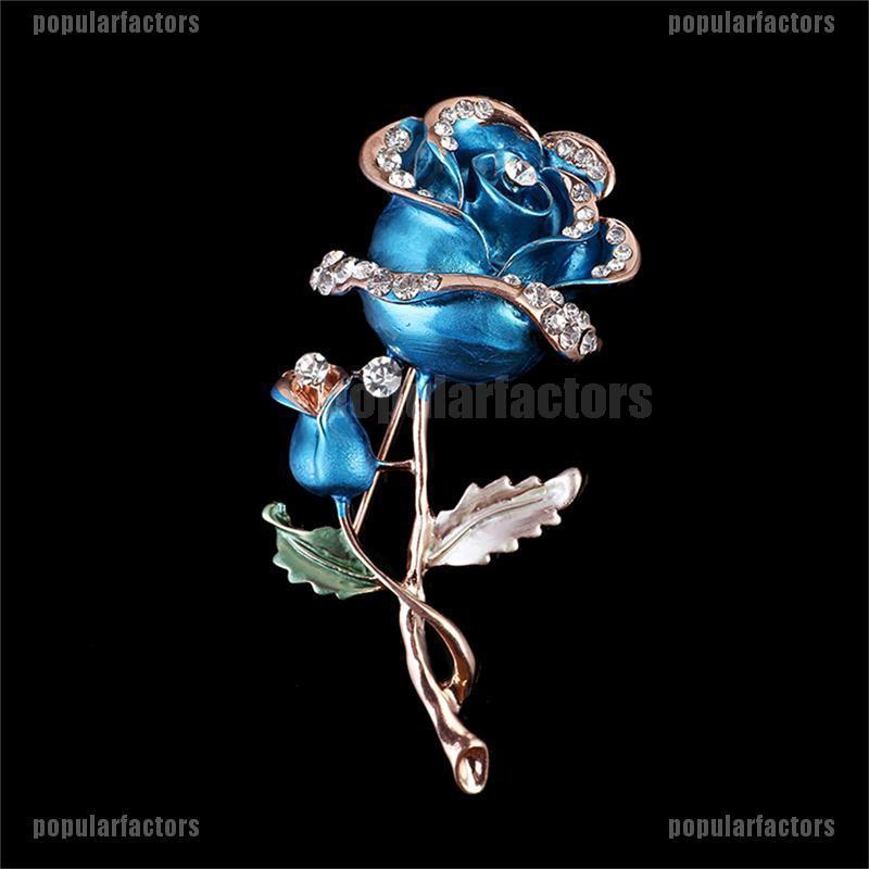 (MớI) Ghim GàI ÁO HìNh Hoa HồNg ĐíNh Đá Sang TrọNg