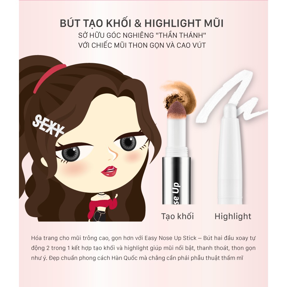 Bút Tạo Khối Và Highlight 2 Trong 1 Cathy Doll Easy Nose Up Stick 0.5g+1.1g | BigBuy360 - bigbuy360.vn