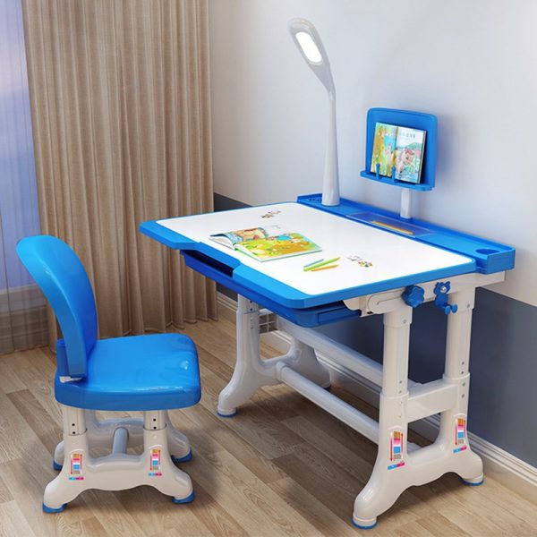 Bộ Bàn Ghế Học Sinh Thông Minh B02, Size 70cm, Tăng Chỉnh Độ Cao, Tặng Đèn LED, Nghiêng Mặt Bàn