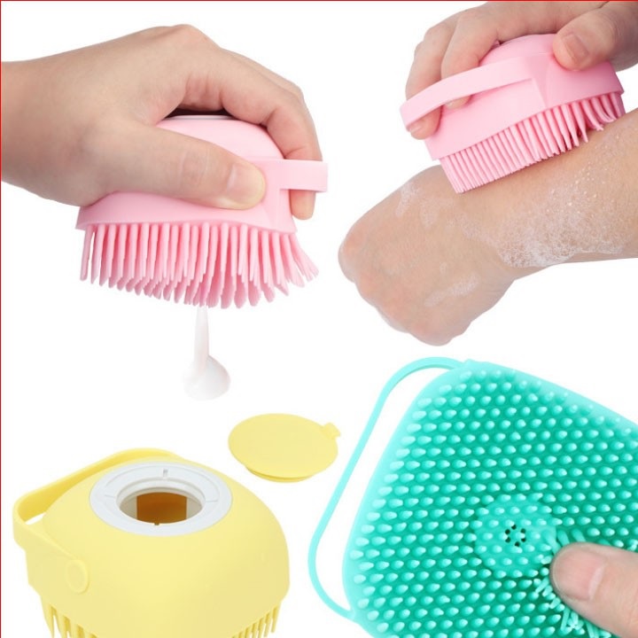 Bàn chải tắm massage MASEKI - Chất liệu silicone NHẬT BẢN gỡ rối mềm mại