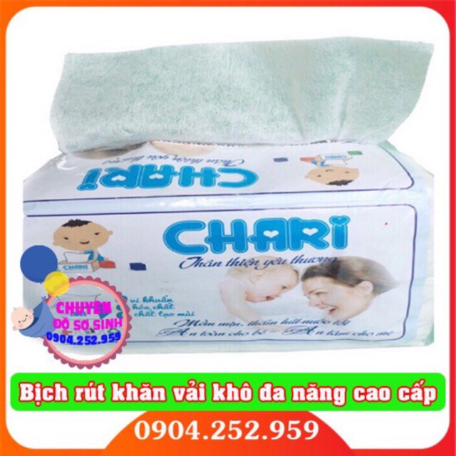 khăn vải khô đa năng chari bịch rút 200 gam