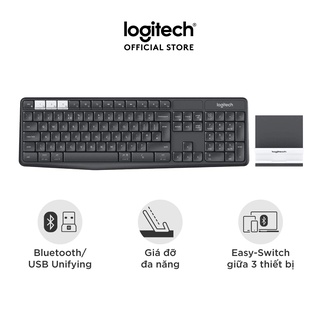 Bàn phím không dây Logitech K375s kèm giá đỡ - USB, giảm ồn, Laptop Ta thumbnail