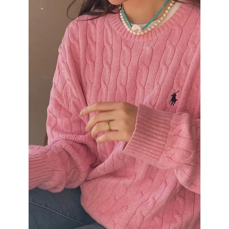Áo Sweater Dệt Kim Tay Dài Dáng Rộng Thêu Họa Tiết Kiểu Retro Hàn Quốc Xinh Xắn Cho Nữ