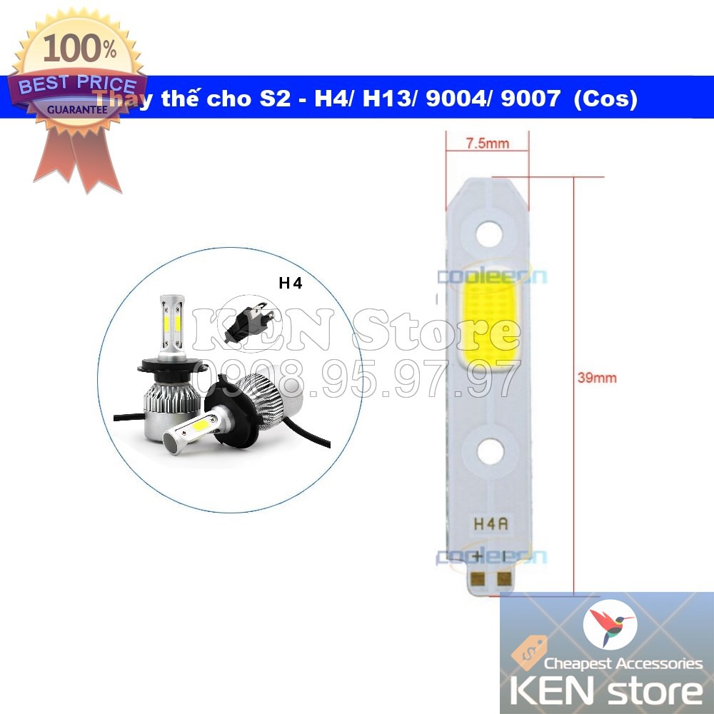 Bóng led, chip led, nhân led COB thay thế cho bóng led C6 S2 15W