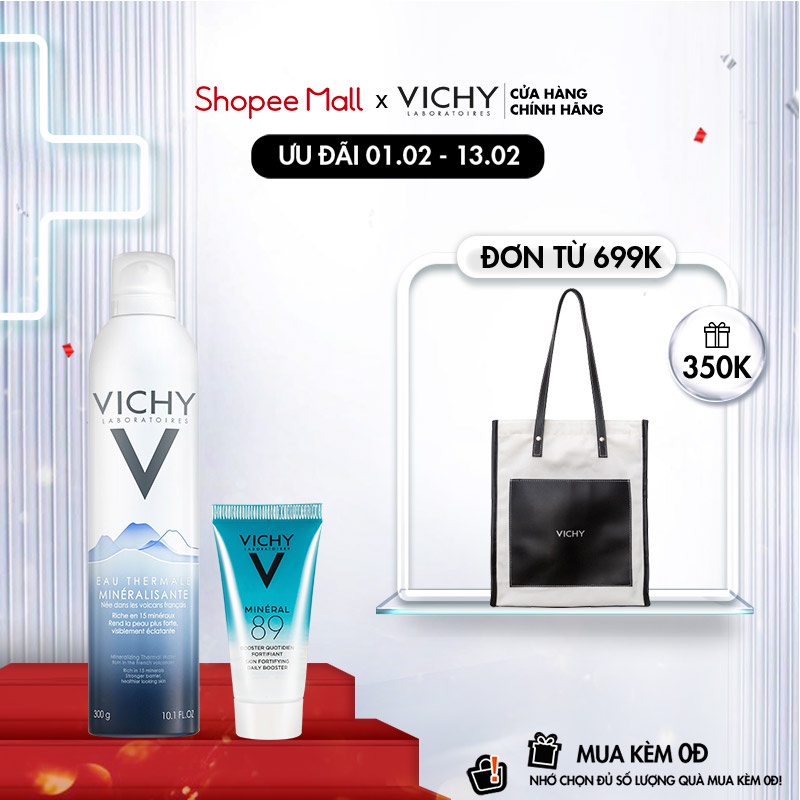 Bộ xịt khoáng dưỡng da Vichy Mineralizing Thermal Water