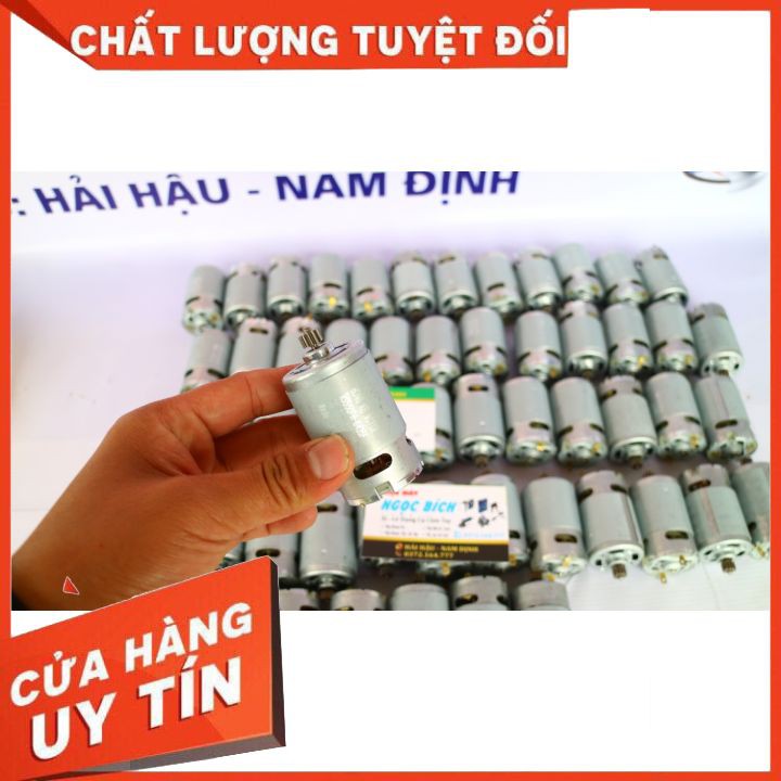 [RẺ VÔ ĐỊCH] Motor DC RS550 21V Động Cơ Thay Thế Máy Khoan Pin 21V,24V,26V,28V...,Có Kèm Bánh Răng 12 Răng