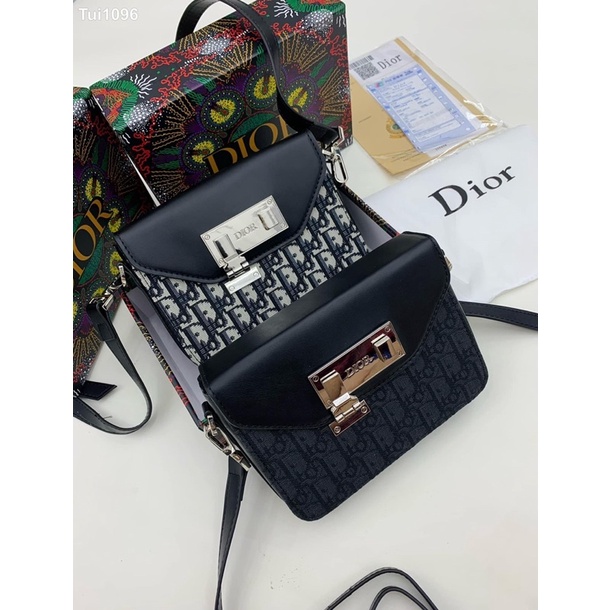 Túi đeo chéo Dior - Bag chéo vải dệt full hộp đầy đủ TC008