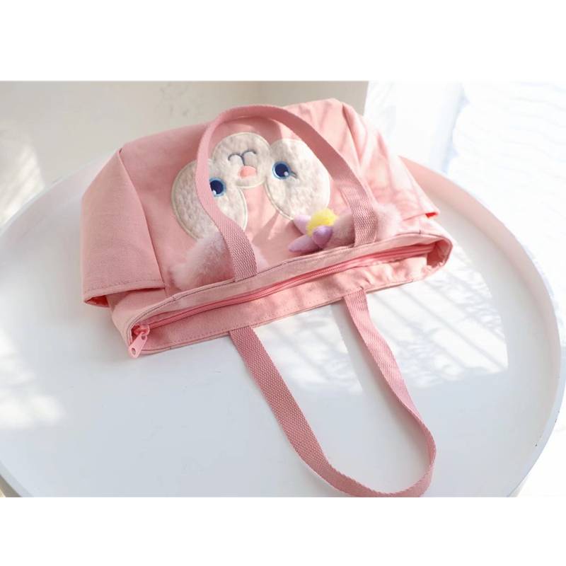 Túi xách canvas sức chứa lớn họa tiết hoạt hình Disney dễ thương dành cho nữ