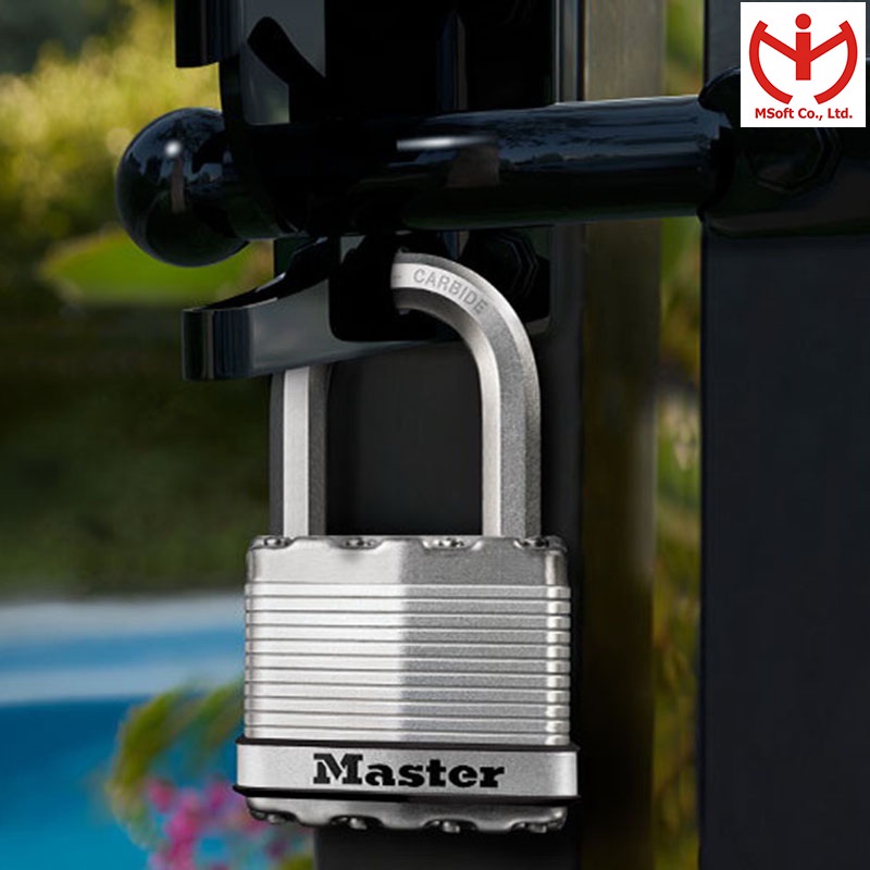 [Hỏa tốc HCM] Ổ khóa Master Lock M5 XDLF thân thép lá rộng 50mm càng dài 38mm 2 chìa - MSOFT