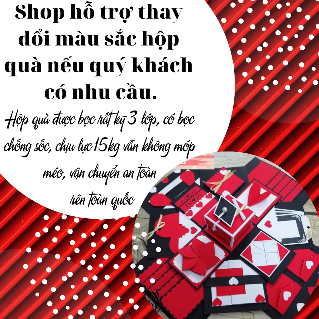 HỘP QUÀ LOVE BOX ( FREE SHIP+ FREE IN ẢNH) , TẶNG KÈM TÚI GIẤY
